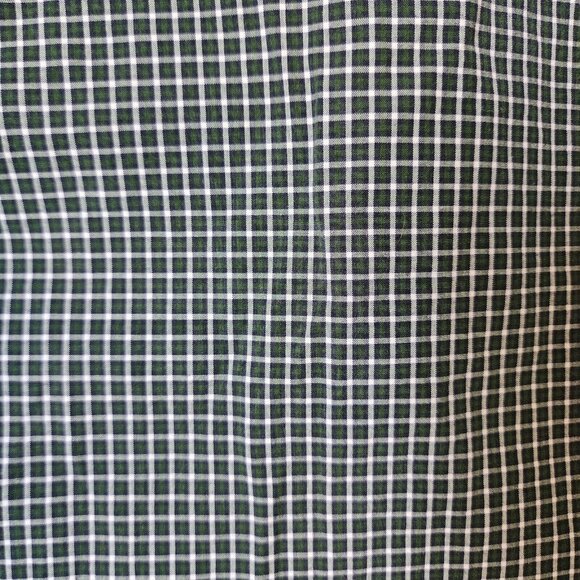 Banana Republic Green Mini Check Gingham Long Sleeve Button Down Shirt Size L - Picture 14 of 15